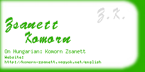 zsanett komorn business card